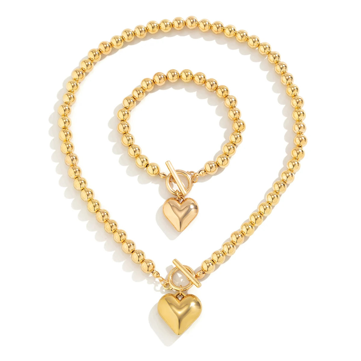 CapeGlow® Zanele – Heart Pendant Necklace & Bracelet Set Capeglow