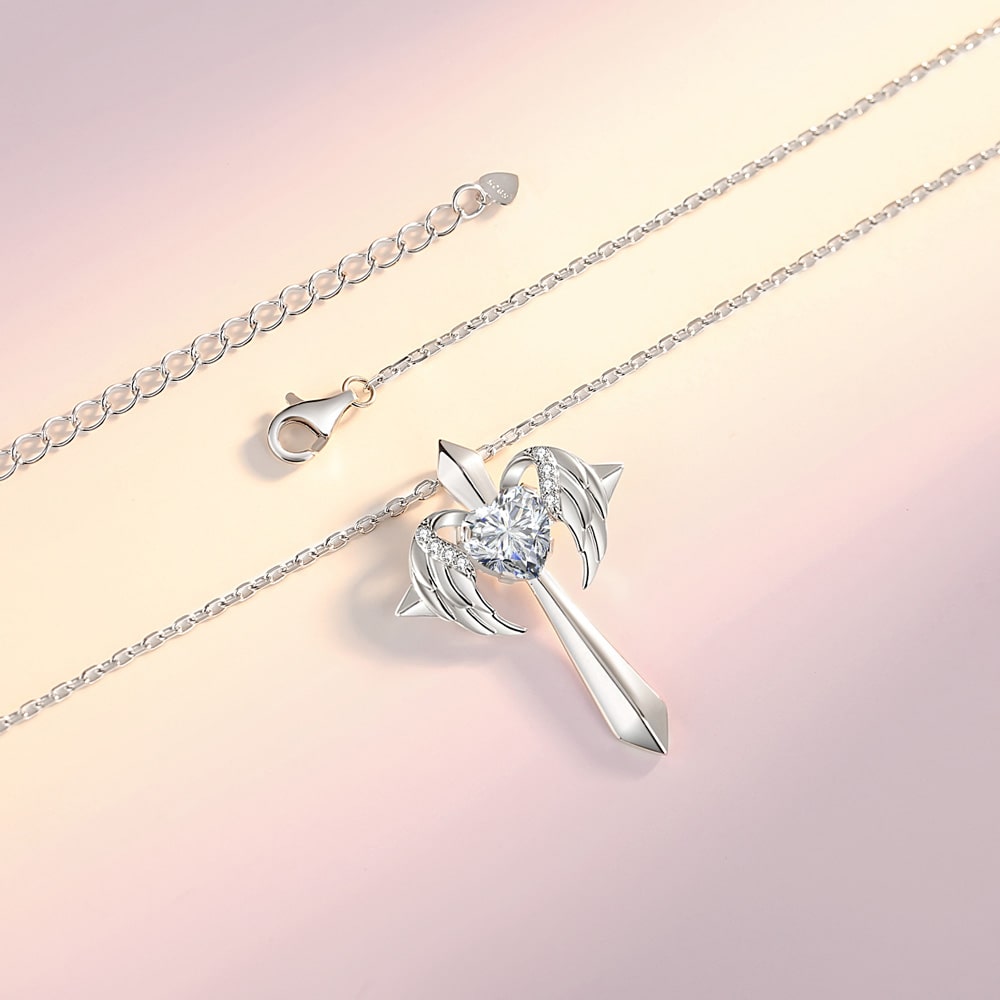 CapeGlow® Ziyanda – Angel Wings Cross Necklace Capeglow