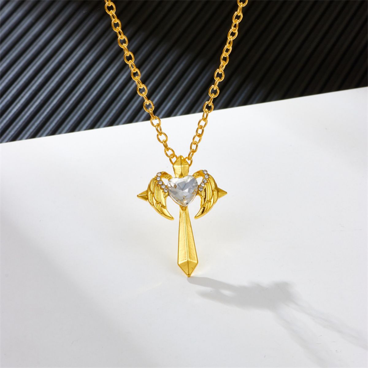 CapeGlow® Ziyanda – Angel Wings Cross Necklace Capeglow