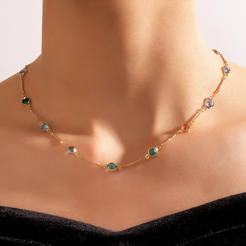 CapeGlow® Candy Brush Pendant Necklace - Vibrant Aesthetic Choker for Women