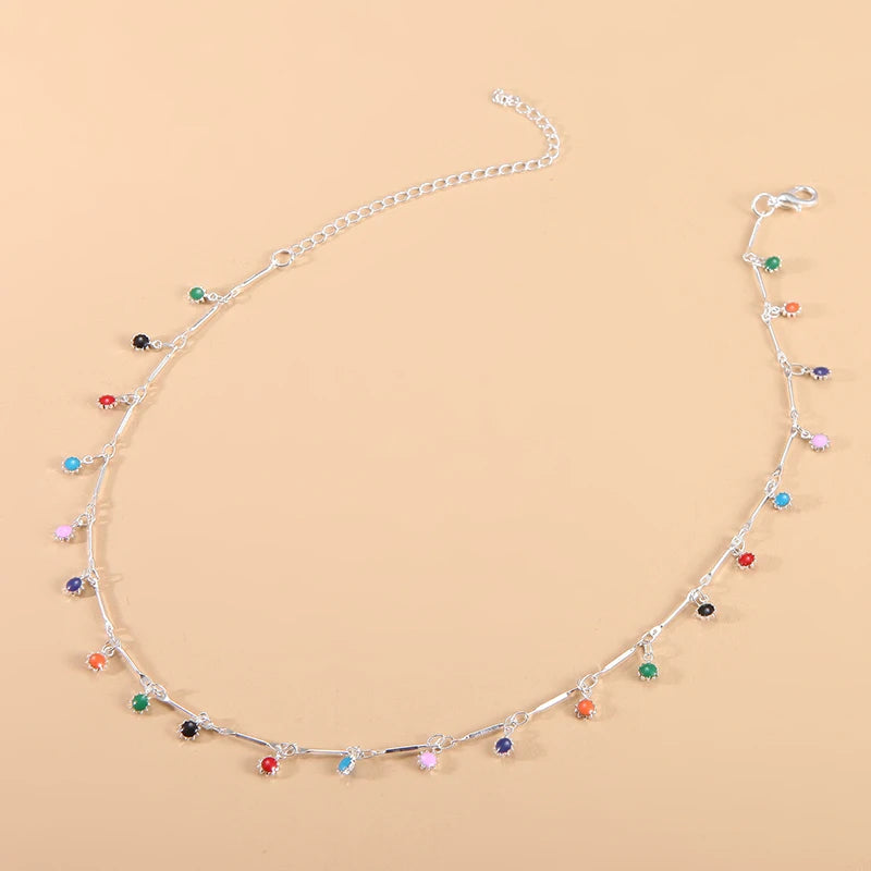 CapeGlow® Candy Brush Pendant Necklace - Vibrant Aesthetic Choker for Women