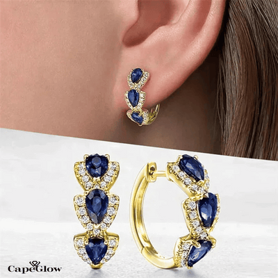 CapeGlow® Zola – Crystal Bloom Hoop Earrings
