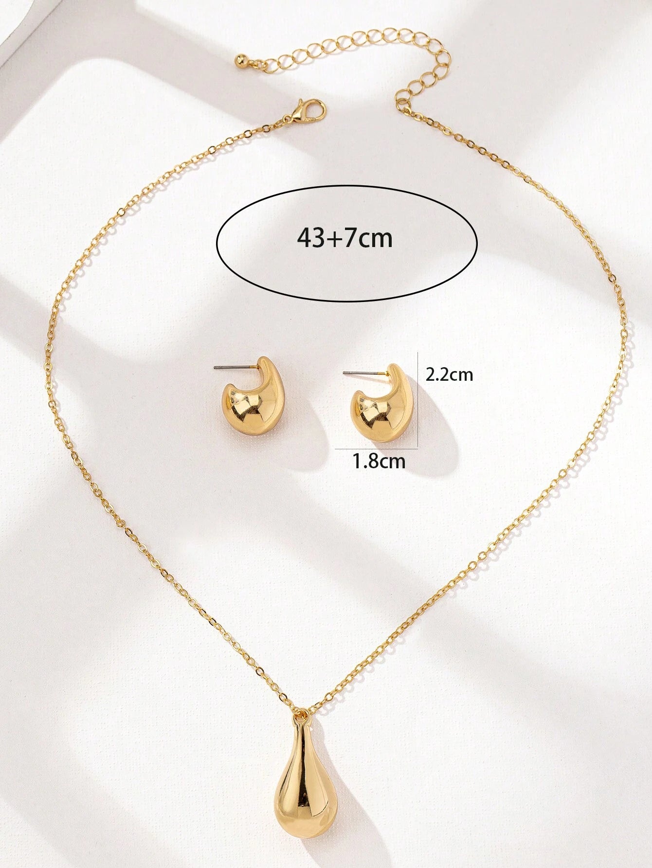 CapeGlow® Zola – Waterdrop Pendant Necklace & Earrings Set