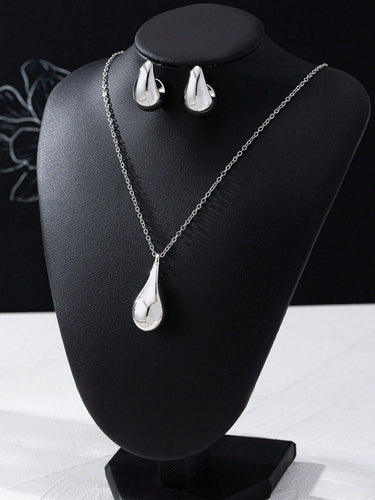 CapeGlow® Zola – Waterdrop Pendant Necklace & Earrings Set Capeglow