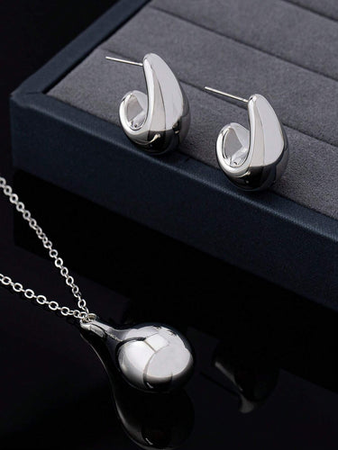 CapeGlow® Zola – Waterdrop Pendant Necklace & Earrings Set Capeglow