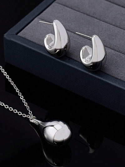 CapeGlow® Zola – Waterdrop Pendant Necklace & Earrings Set