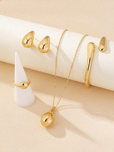 CapeGlow® Dineo – Sculpted Waterdrop Jewelry Set Capeglow