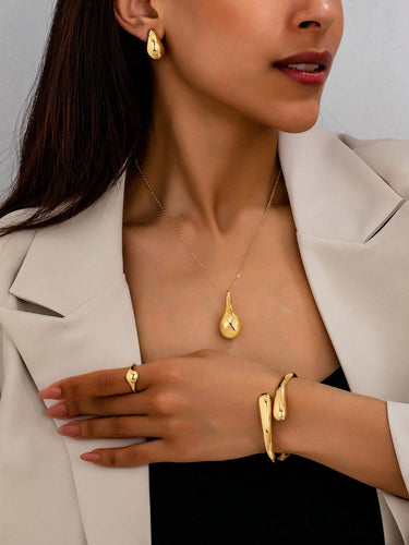 CapeGlow® Dineo – Sculpted Waterdrop Jewelry Set Capeglow