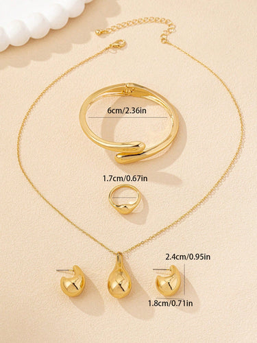 CapeGlow® Dineo – Sculpted Waterdrop Jewelry Set Capeglow