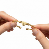 Personalized Stainless Steel "Heart" Initial Bracelet - Elegant & Timeless Gift