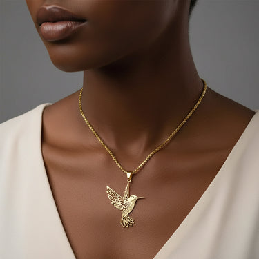 Capeglow® Thandi – Stainless Stee Elegant Hummingbird Necklace
