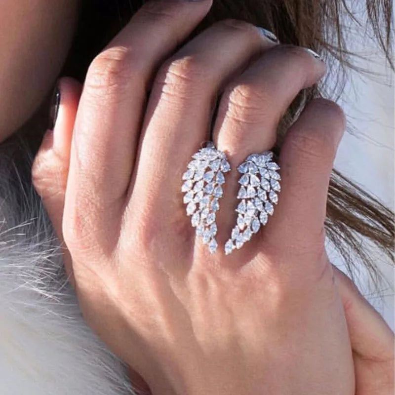 CapeGlow® Bling Angel Feather Ring