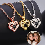CapeGlow® Lumina – Personalized Photo Projection Heart Necklace Capeglow