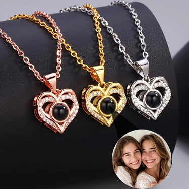 CapeGlow® Lumina – Personalized Photo Projection Heart Necklace Capeglow