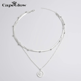CapeGlow® Naledi – Triple-Layer Sterling Silver Necklace ✨ Capeglow