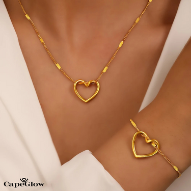 CapeGlow® Kea – Golden Heart Jewelry Set 💛 Capeglow