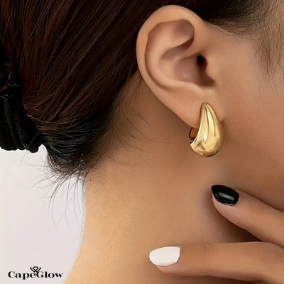 CapeGlow® Lelo – Sculpted Teardrop Resin Earrings