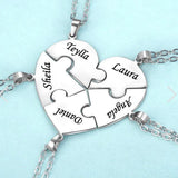 CapeGlow® Puzzle Of Love - Personalized Heart Puzzle Name Necklace CapeGlow