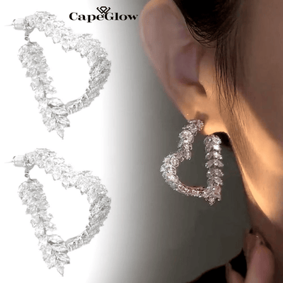 CapeGlow® Amara – Elegant Heart-Shaped Grace Earrings