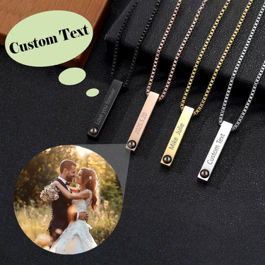 CapeGlow® Eternal Love 3D Bar – Photo Projection Necklace (Unisex)