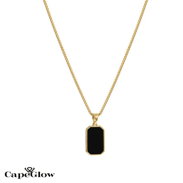 CapeGlow® Leru – Black & Gold Pendant Necklace 🖤 Capeglow