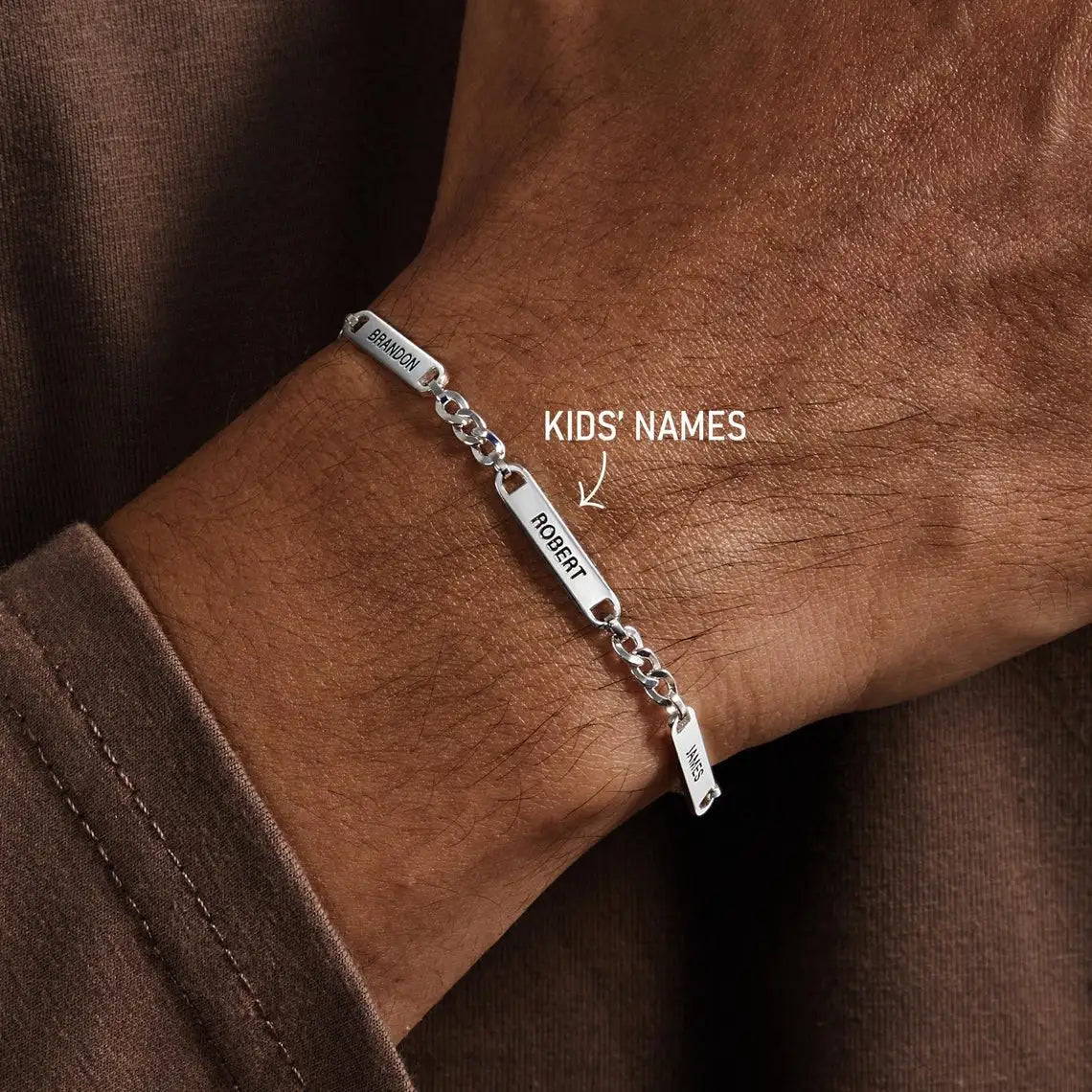 Engraved Male Names Stainless Steel Bracelet – A Personalized Keepsake CapeGlow