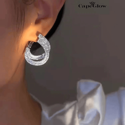 CapeGlow® Khanya – Double Zircon Hoop Earrings💫
