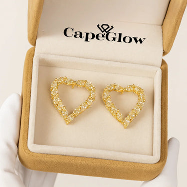 CapeGlow® Amara – Elegant Heart-Shaped Grace Earrings Capeglow