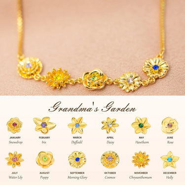 CapeGlow® Personalized Birth Flower Bracelet Capeglow