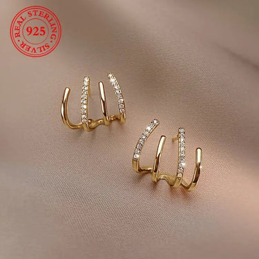 CapeGlow® Amara – S925 Multi-Claw Illusion Earrings Capeglow