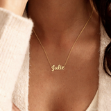 Elegant "Wonderful" Personalized Name Necklace - Custom Stainless Steel Jewelry