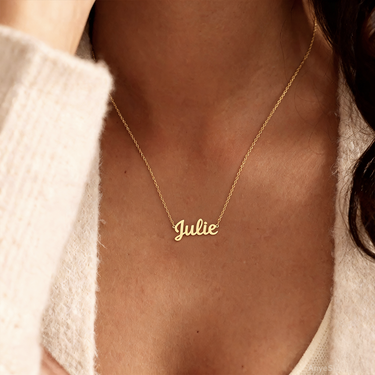 Elegant "Wonderful" Personalized Name Necklace - Custom Stainless Steel Jewelry