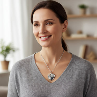 CapeGlow® “Forever in My Heart” Rose Angel Wings Necklace