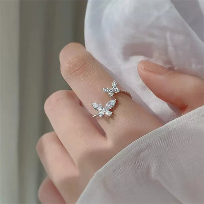 CapeGlow® Amahle – Adjustable Crystal Butterfly Ring🦋