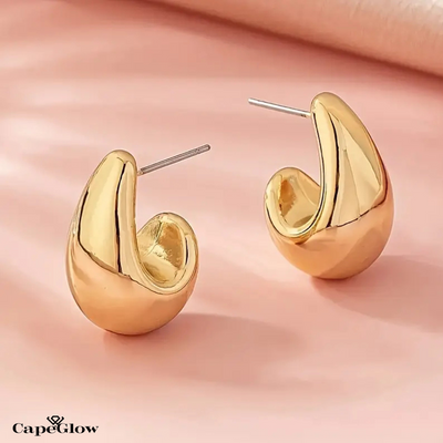 CapeGlow® Lelo – Sculpted Teardrop Resin Earrings