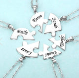 CapeGlow® Puzzle Of Love - Personalized Heart Puzzle Name Necklace CapeGlow