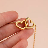 CapeGlow® Double Heart Personalized Bracelet Capeglow