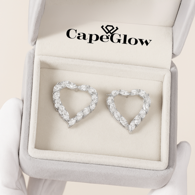 CapeGlow® Amara – Elegant Heart-Shaped Grace Earrings