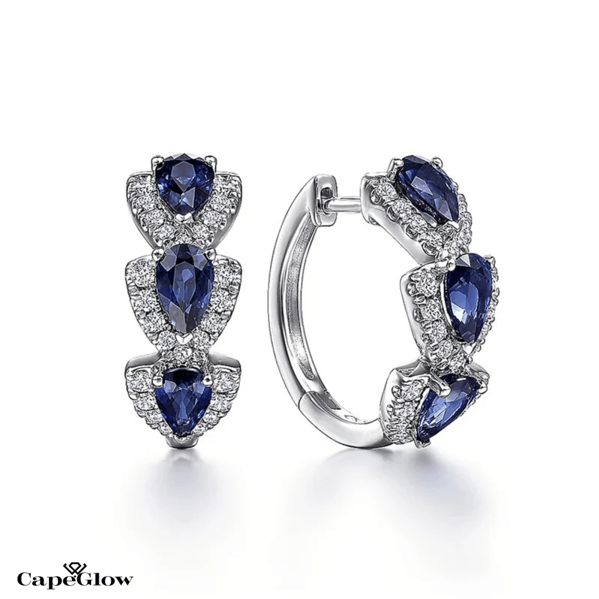 CapeGlow® Zola – Crystal Bloom Hoop Earrings