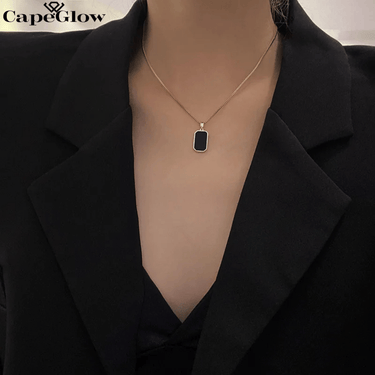 CapeGlow® Leru – Black & Gold Pendant Necklace 🖤 Capeglow