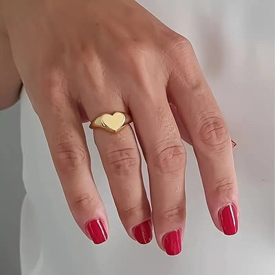 CapeGlow® Litha Inaya – Minimalist Heart Ring
