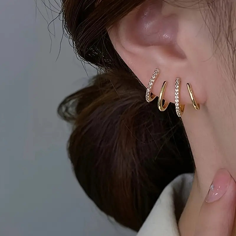 CapeGlow® Amara – S925 Multi-Claw Illusion Earrings Capeglow