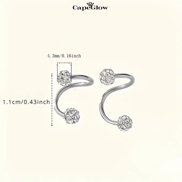 CapeGlow® Zanele – Spiral Shine Ball Earrings Capeglow