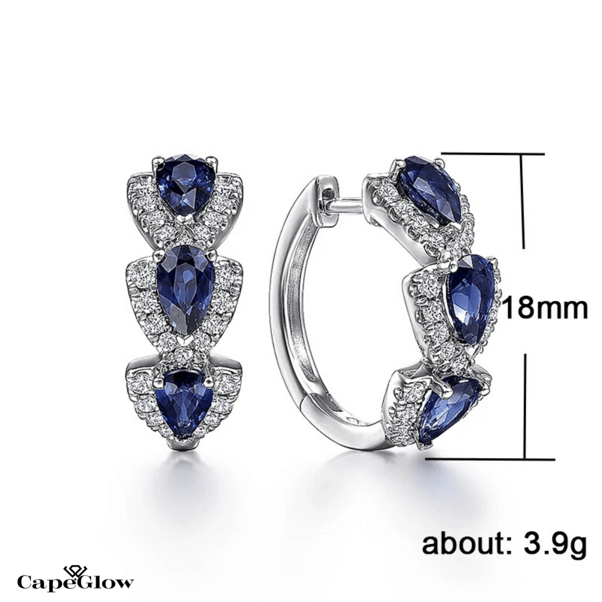 CapeGlow® Zola – Crystal Bloom Hoop Earrings