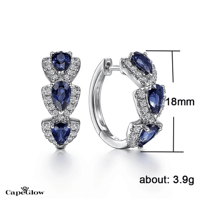 CapeGlow® Zola – Crystal Bloom Hoop Earrings