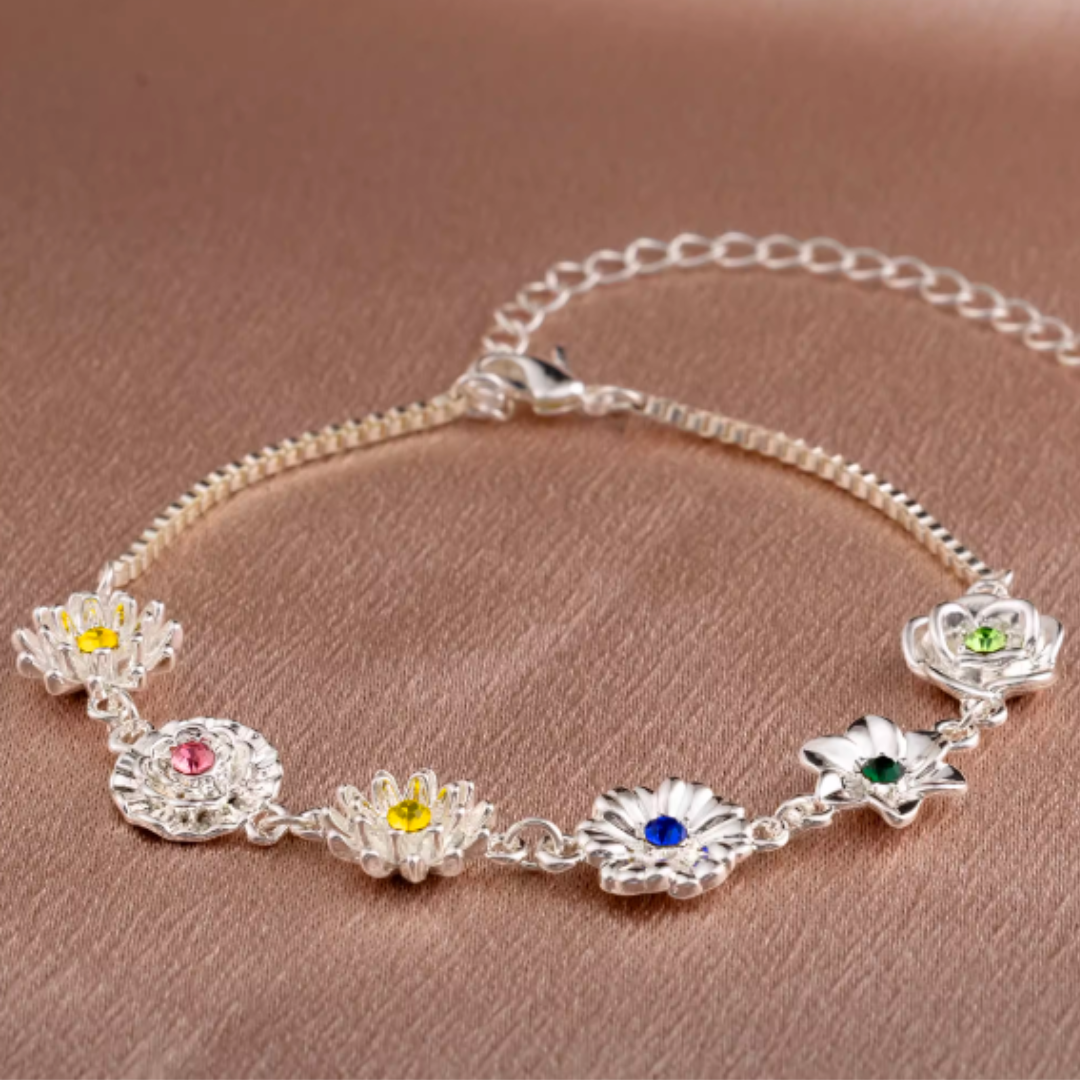 CapeGlow® Personalized Birth Flower Bracelet Capeglow