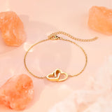 CapeGlow® Double Heart Personalized Bracelet Capeglow
