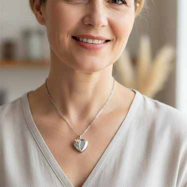 CapeGlow® “Forever in My Heart” Rose Angel Wings Necklace