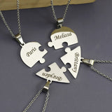 CapeGlow® Puzzle Of Love - Personalized Heart Puzzle Name Necklace CapeGlow