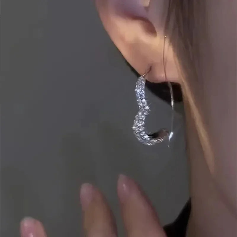 CapeGlow® Lethabo – Heart Crystal Hoop Earrings